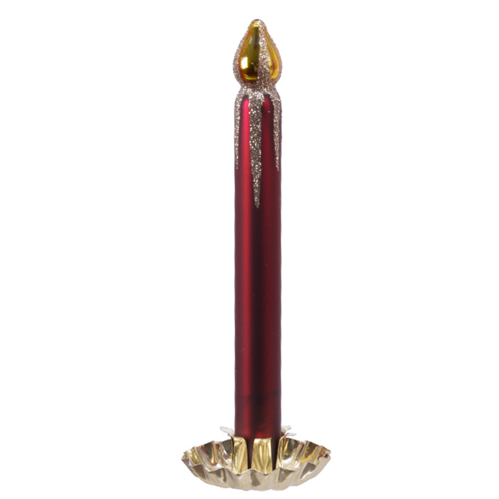 Decoris kerstornament - Kaars - Op clip