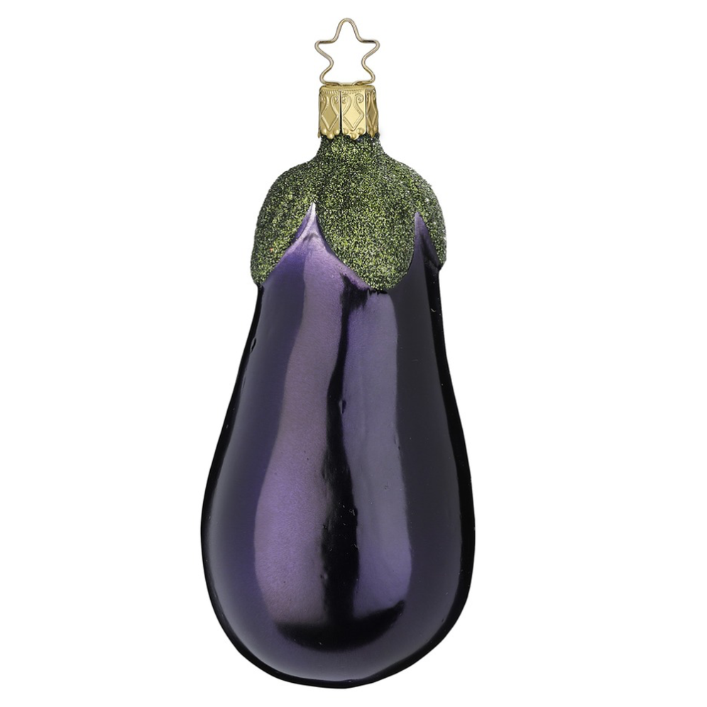 Inge Glas kerstornament - Aubergine