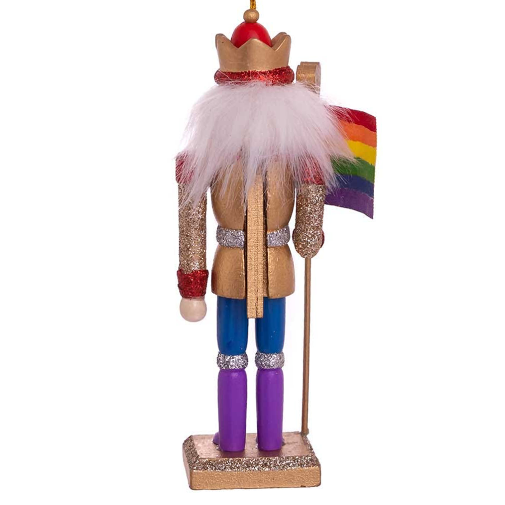 Kurt Adler notenkraker hanger - Pride - Met regenboog vlag