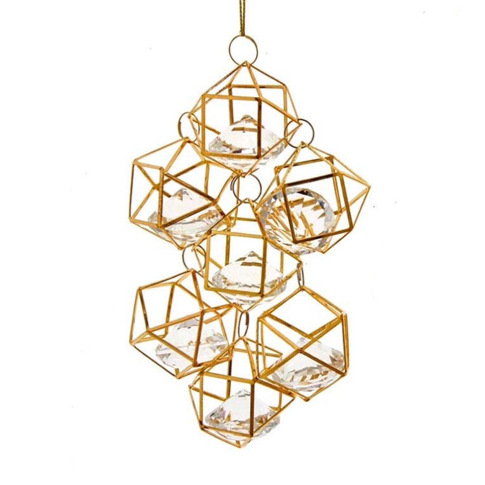 Kurt Adler kerstornament - Kubussen met steentje