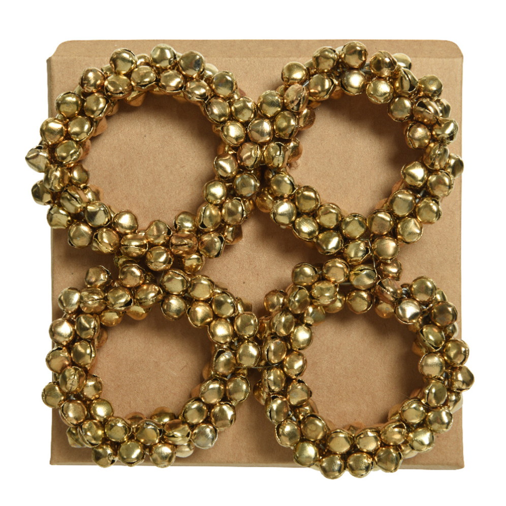 Decoris servetringen - Met belletjes - Set van 4