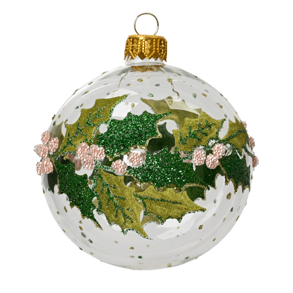 Decoris kerstbal - Met hulsttakken - 8cm