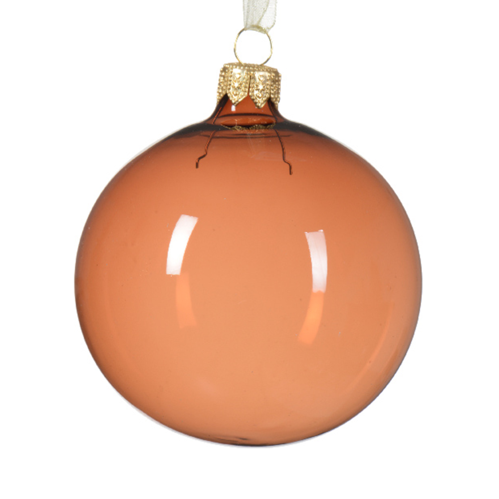 Decoris kerstbal - Bruin - 8cm