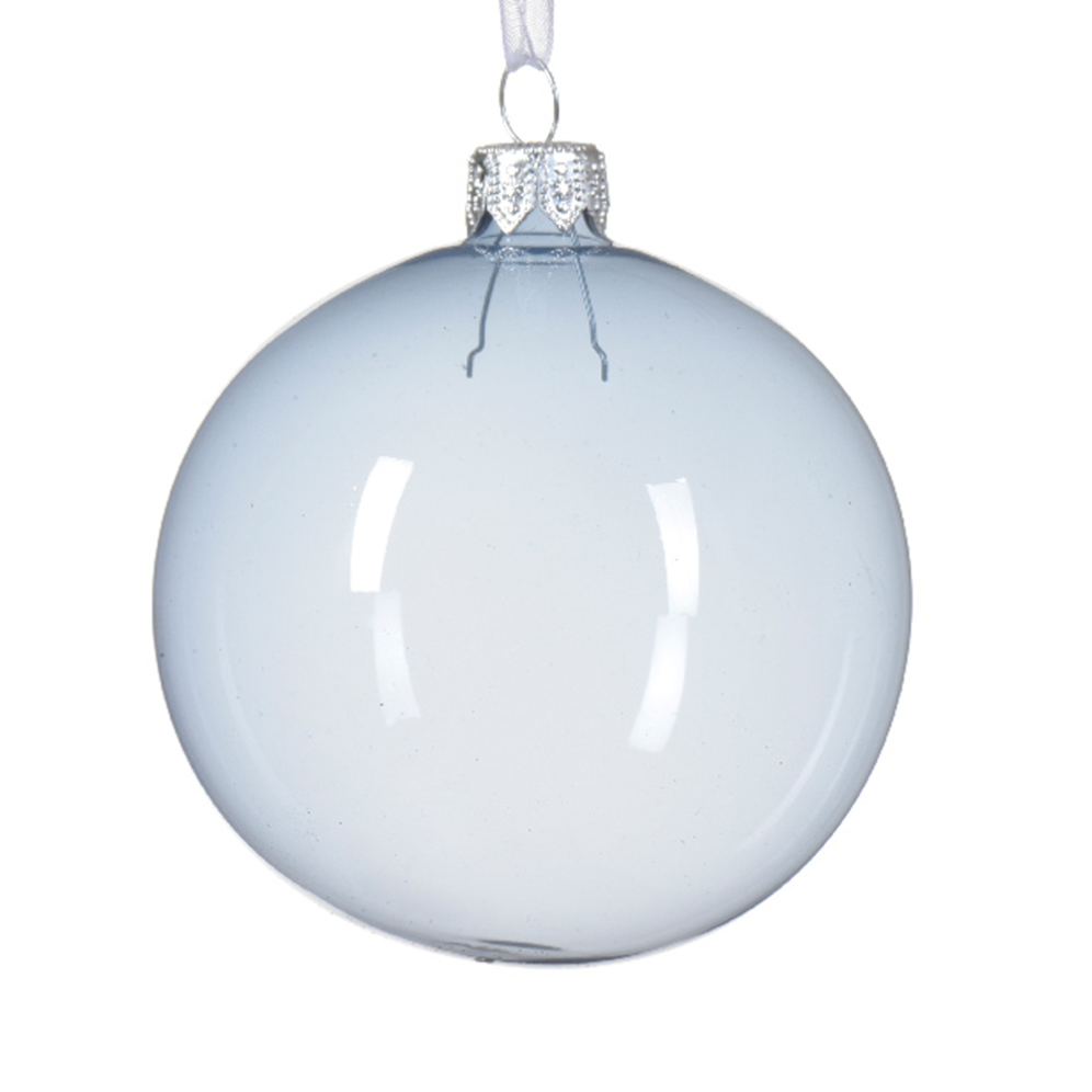 Decoris kerstbal - Blauw - 8cm