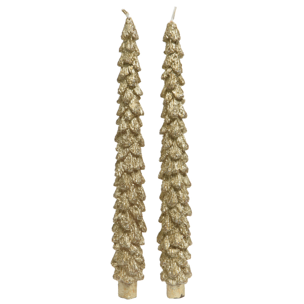 Decoris dinerkaars - Kerstboom - Set van 2