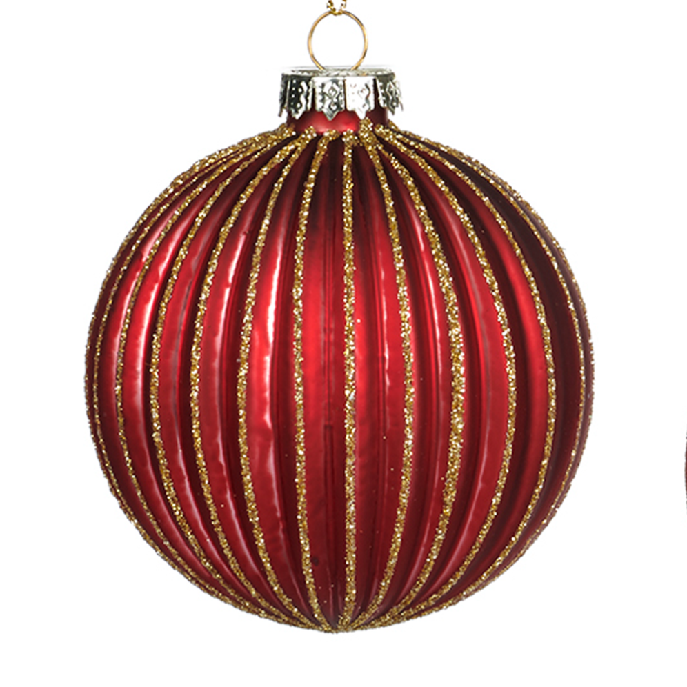 Goodwill kerstbal - Met ribbels - 8 cm