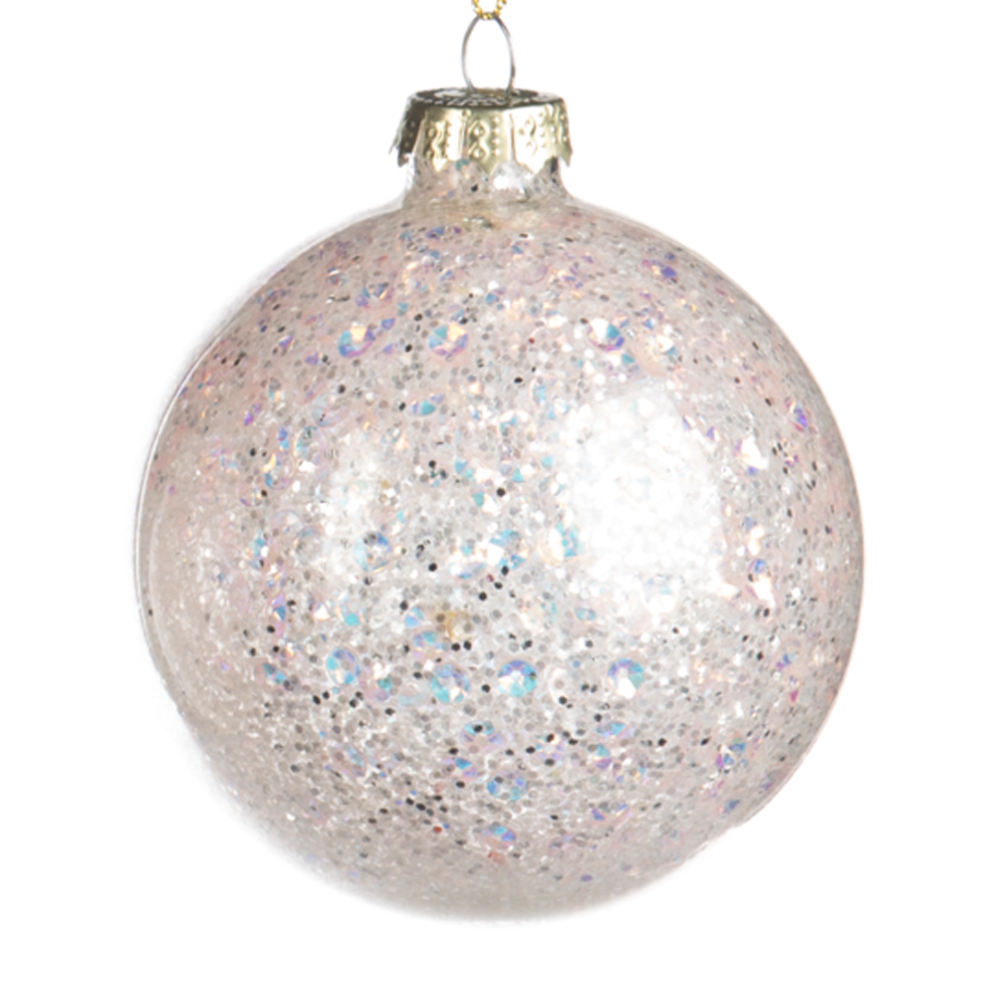 Goodwill kerstbal - Met glitters - 8cm