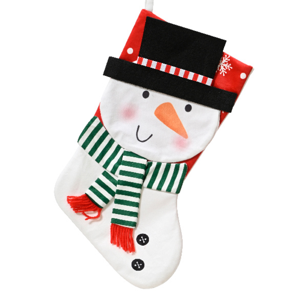 Decoris kerstsok - Sneeuwpop