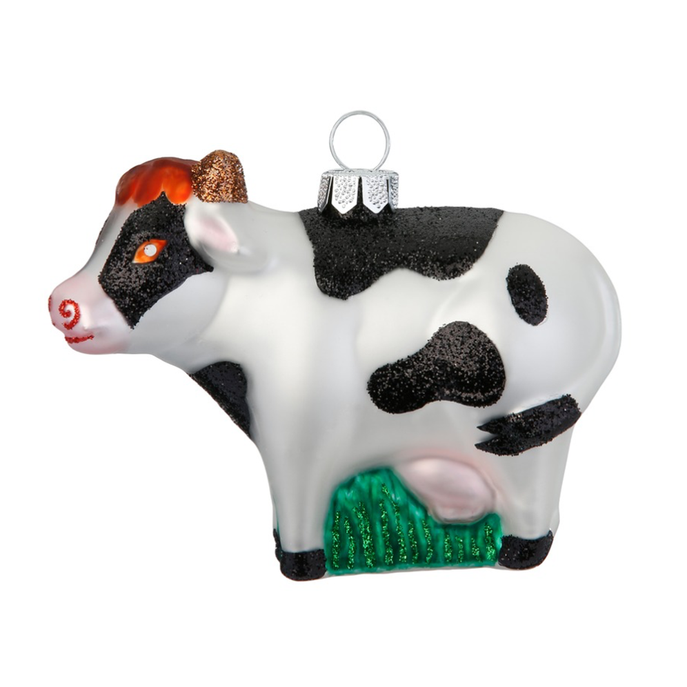 Inge Glas kerstornament - Koe