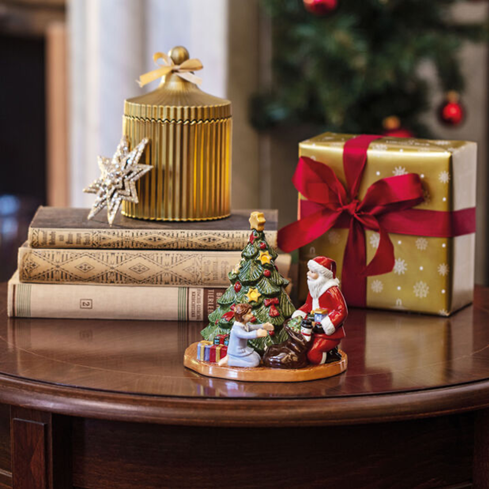 Villeroy & Boch theelichthouder - Kerstboom met kerstman
