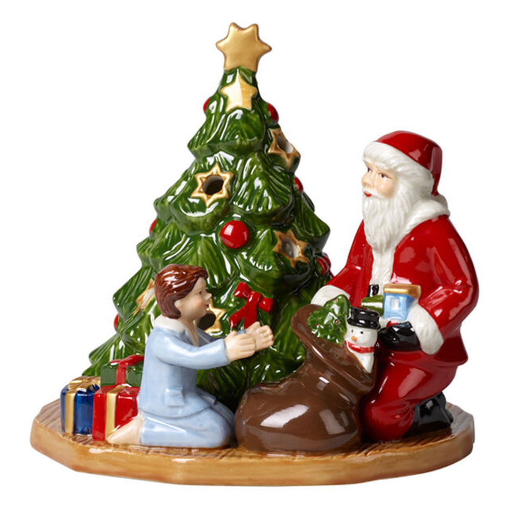 Villeroy & Boch theelichthouder - Kerstboom met kerstman