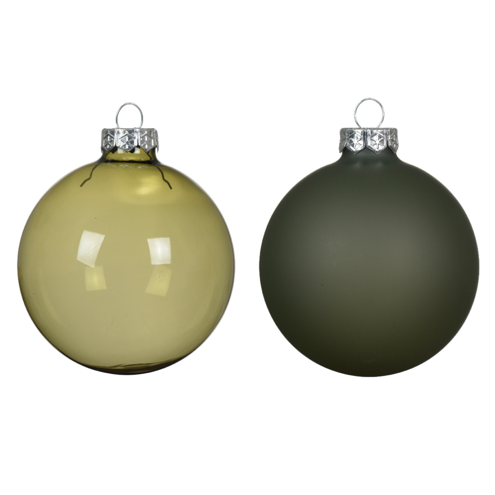 Decoris kerstballen - Groen - Set van 4