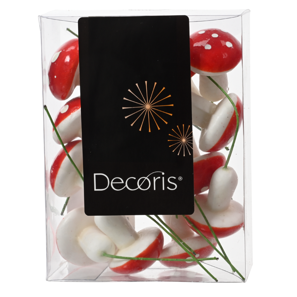 Decoris paddenstoelen - Set van 16