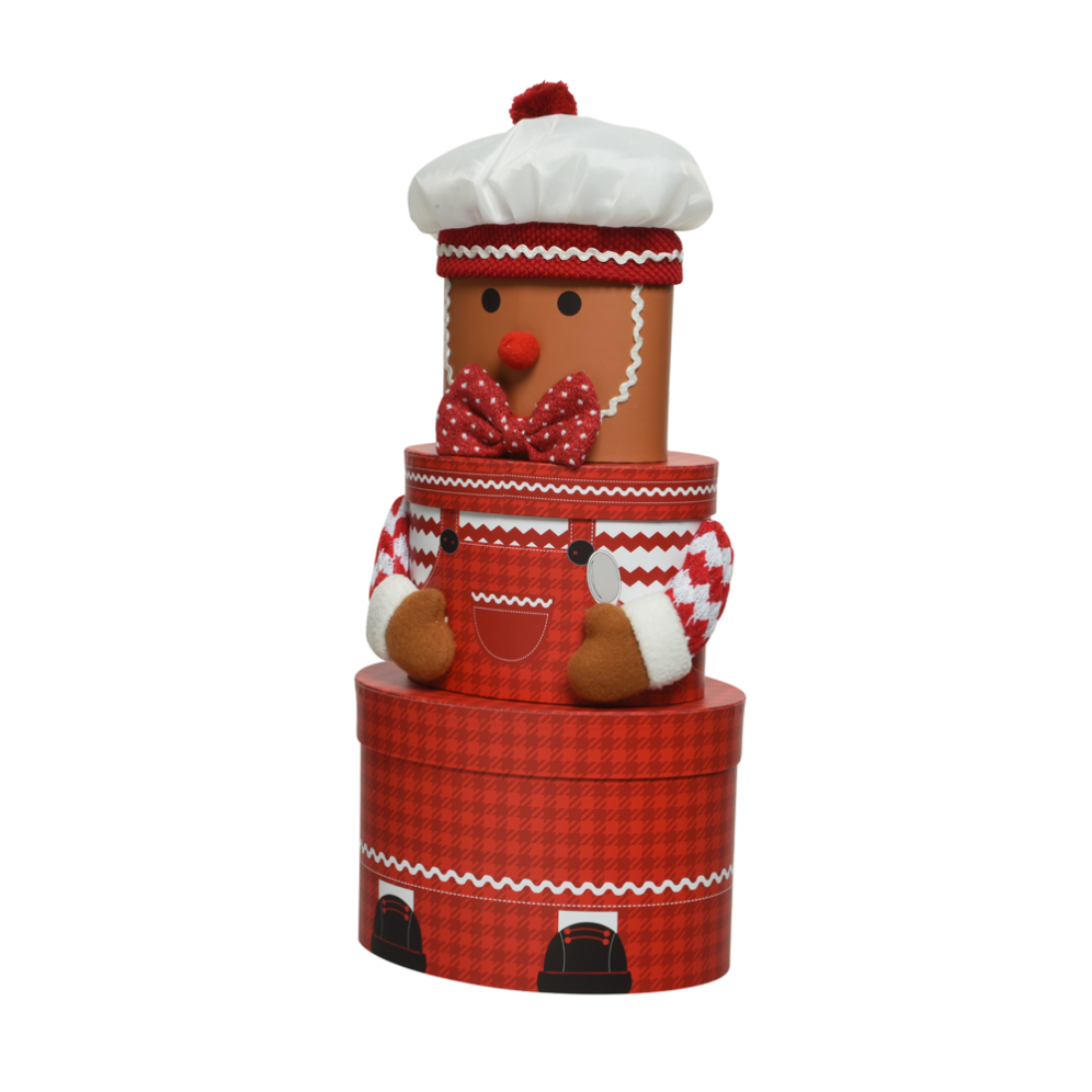 Decoris cadeaudozen - Gingerbread kok - Set van 3