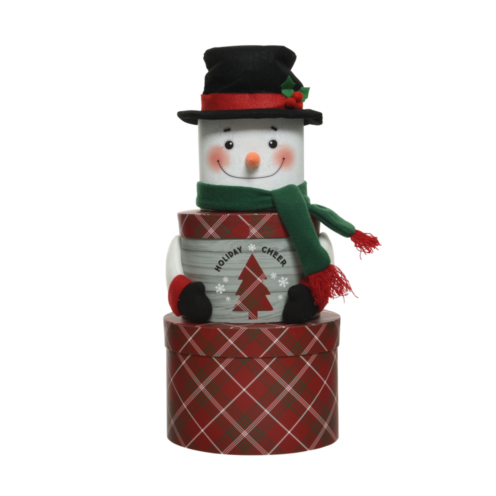 Decoris cadeaudozen - Sneeuwpop - Set van 3