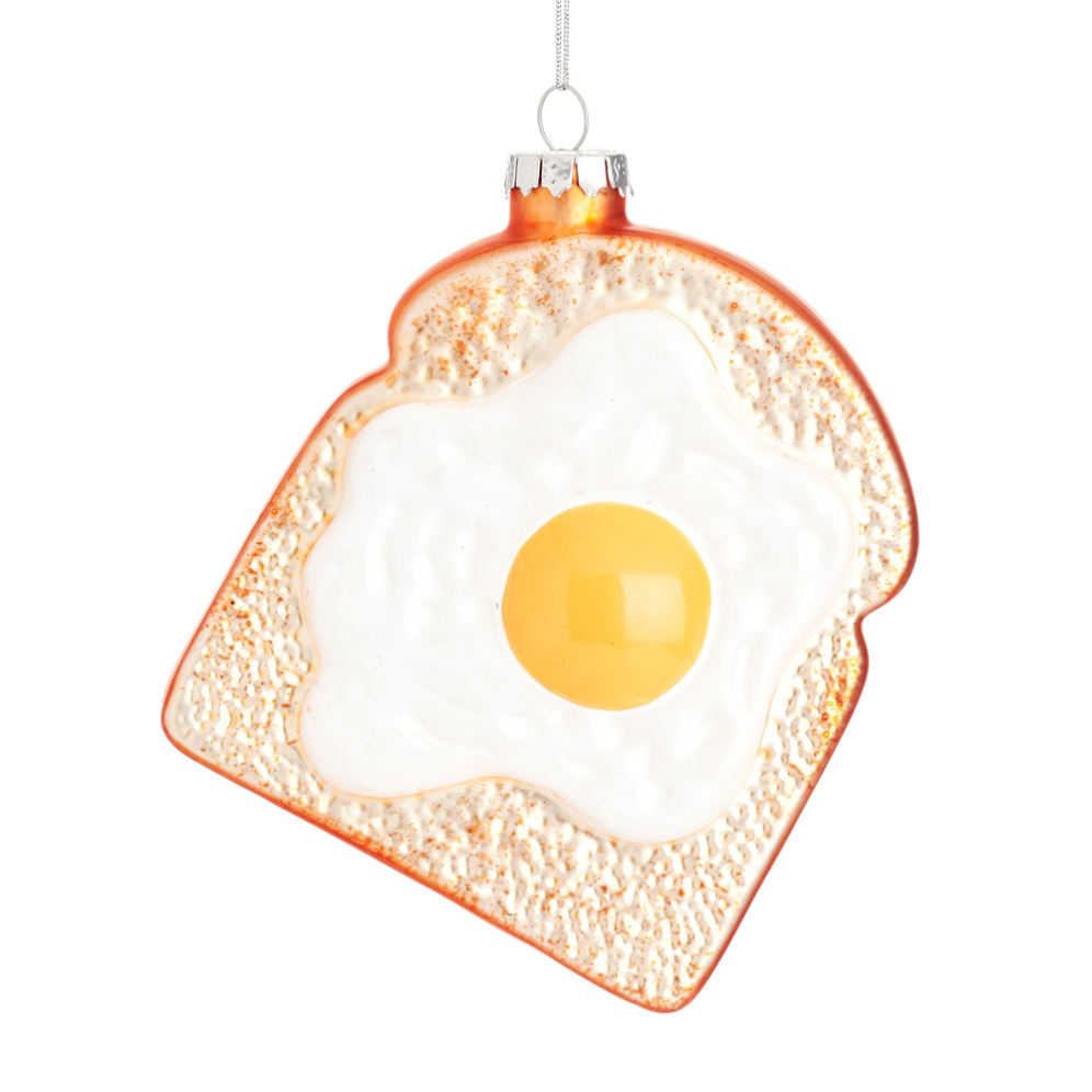 Sass & Bell kerstornament - Spiegelei op toast