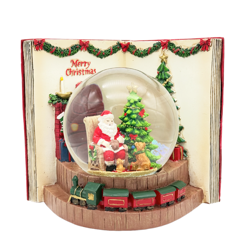 Boule à neige - Avec livre et Père Noël