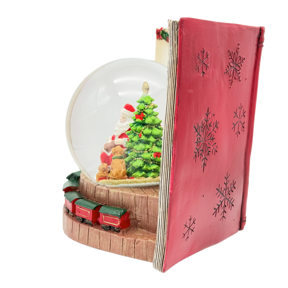 Boule à neige - Avec livre et Père Noël