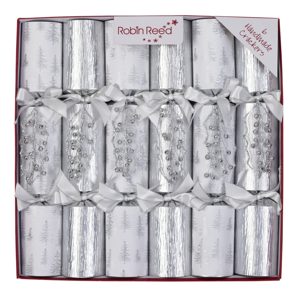 Robin Reed Christmas crackers - Silver Ice - Set van 6