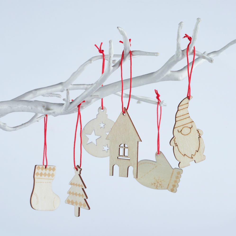 Robin Reed Christmas cracker - Winter Pine Cones - Set van 6