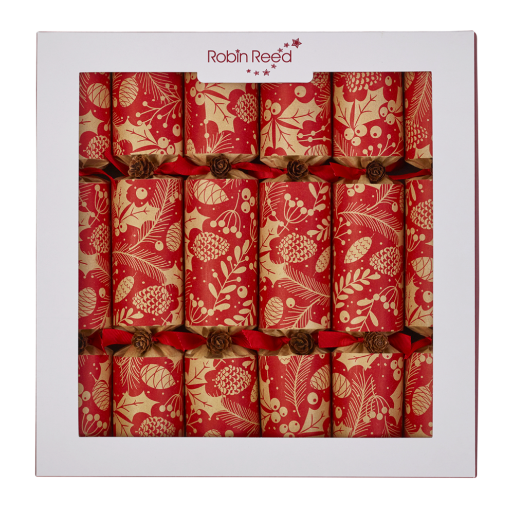 Robin Reed Christmas cracker - Winter Pine Cones - Set van 6