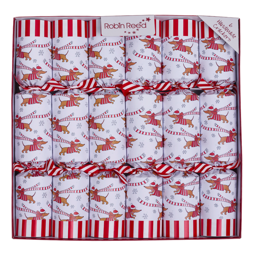 Robin Reed Christmas crackers - Sausage Dogs - Set van 6