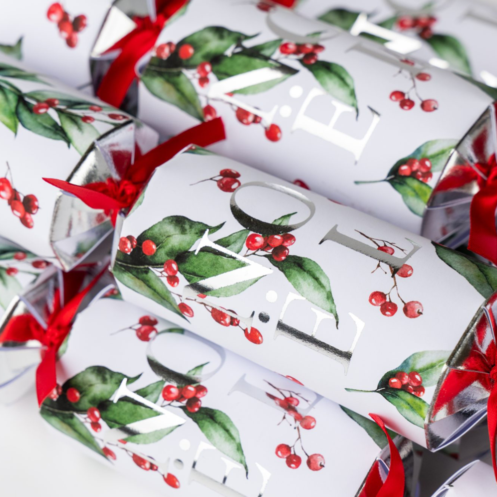 Holly & Ivy Christmas crackers - Noël Sprigs - Set van 6