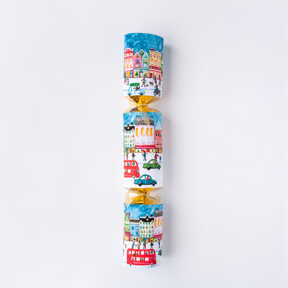 Holly & Ivy Christmas crackers - Village Scene - Set van 6