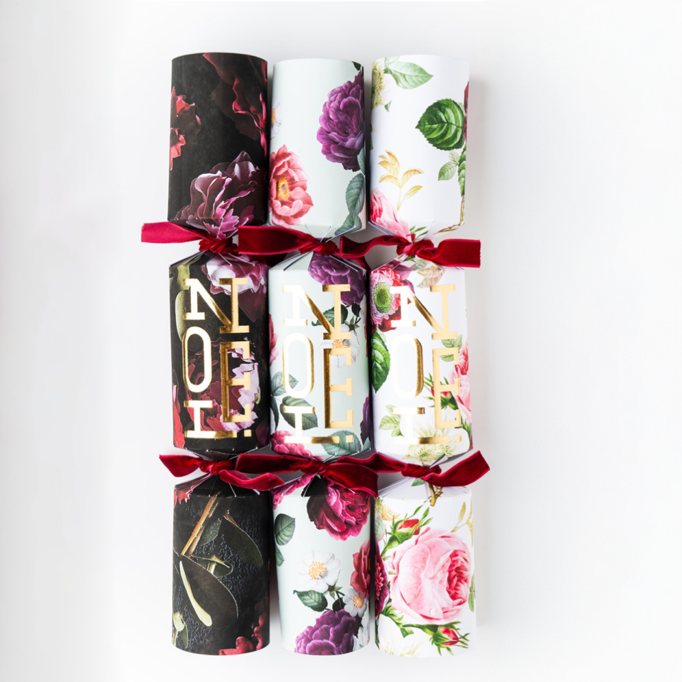 Holly & Ivy Christmas crackers - Rich Florals - Set van 6