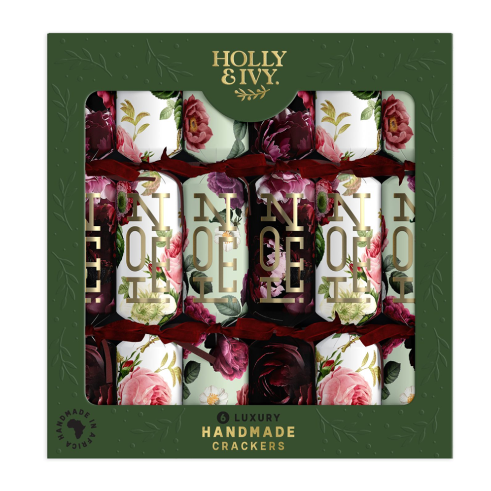 Holly & Ivy Christmas crackers - Rich Florals - Set van 6