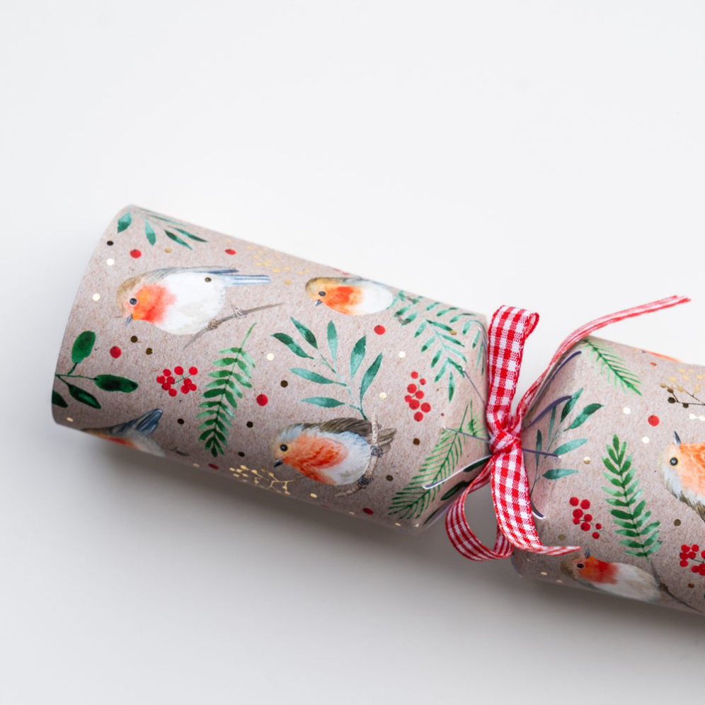 Holly & Ivy Christmas crackers - Robin - Set van 6