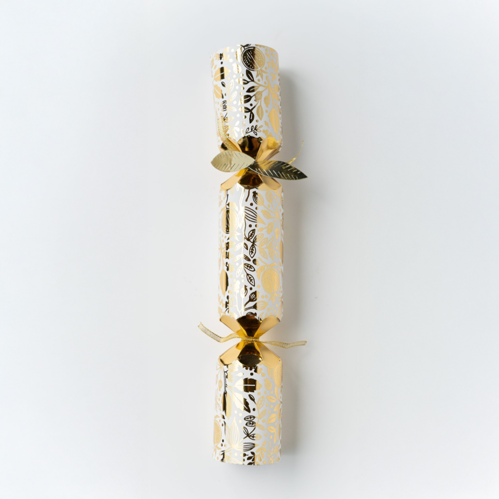 Holly & Ivy Christmas crackers - Gold Pomegranate - Set van 6
