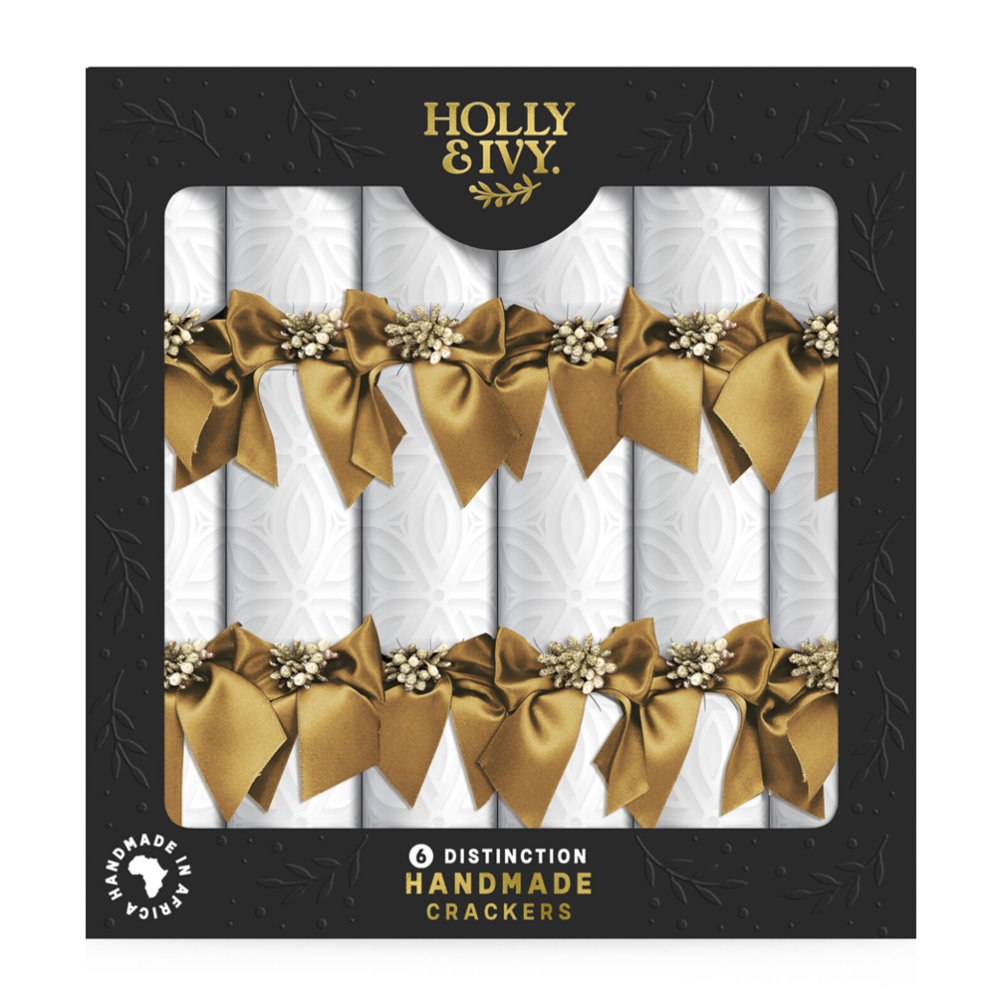 Holly & Ivy Christmas crackers - Distinction - Set van 6