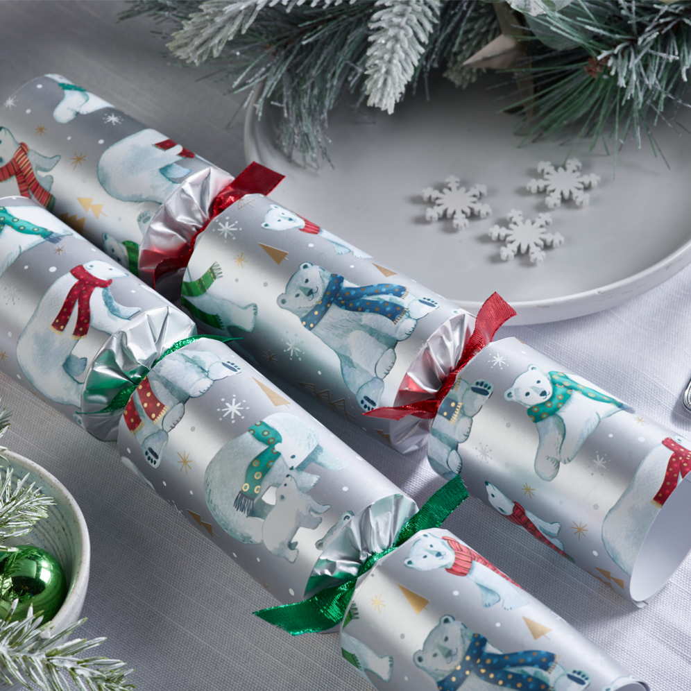 Robin Reed Christmas crackers - Racing Polar Bear - Set van 6