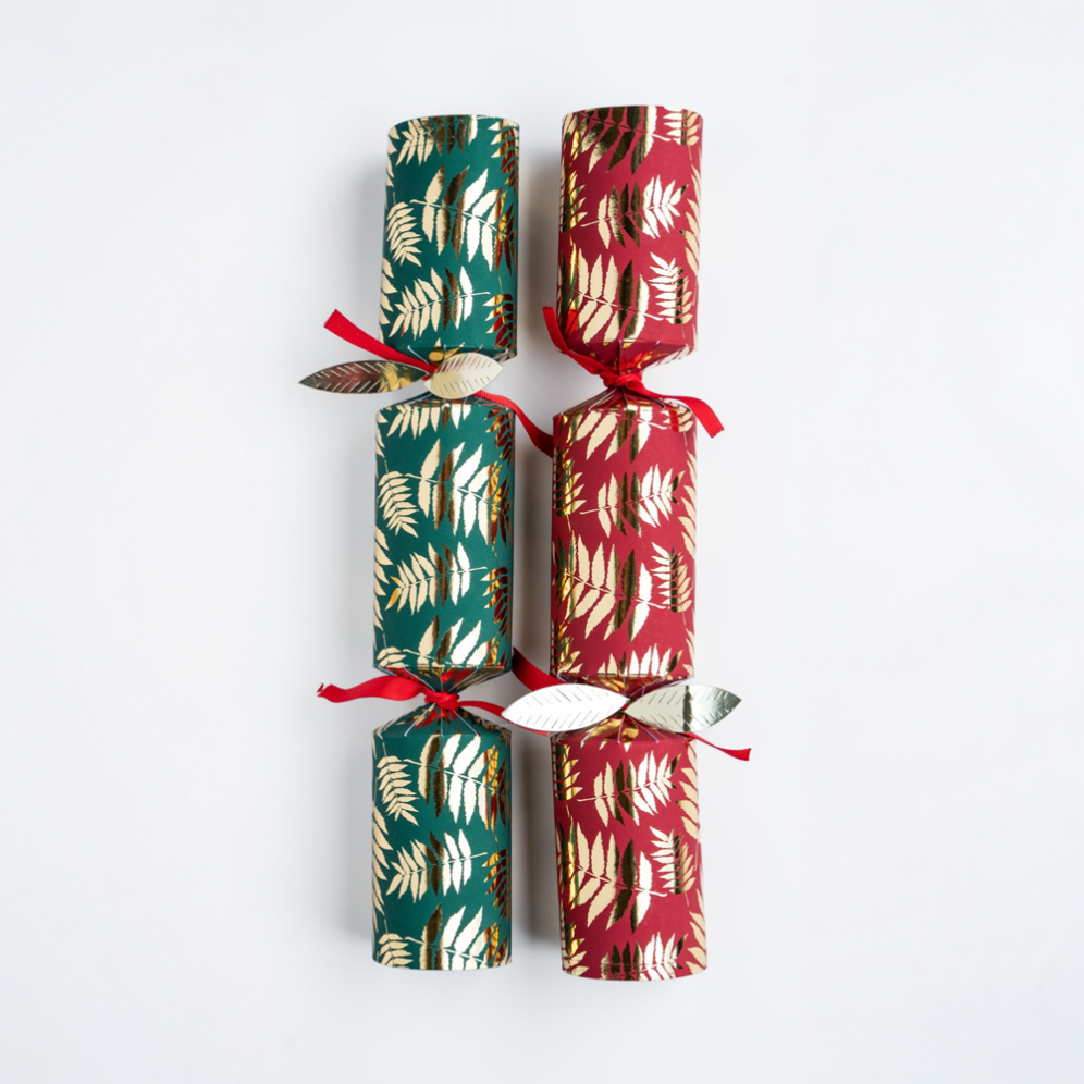 Holly & Ivy Christmas crackers - Traditional Sprigs - Set van 6