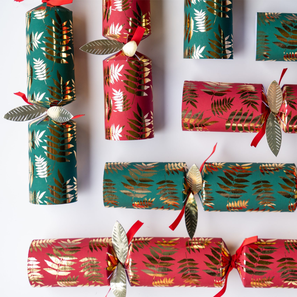 Holly & Ivy Christmas crackers - Traditional Sprigs - Set van 6