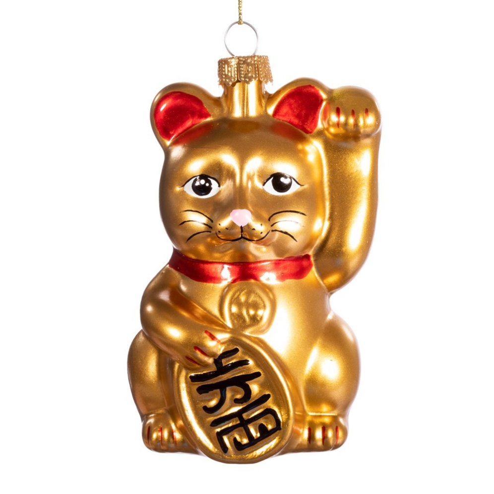 Sass & Belle kerstornament - Lucky cat