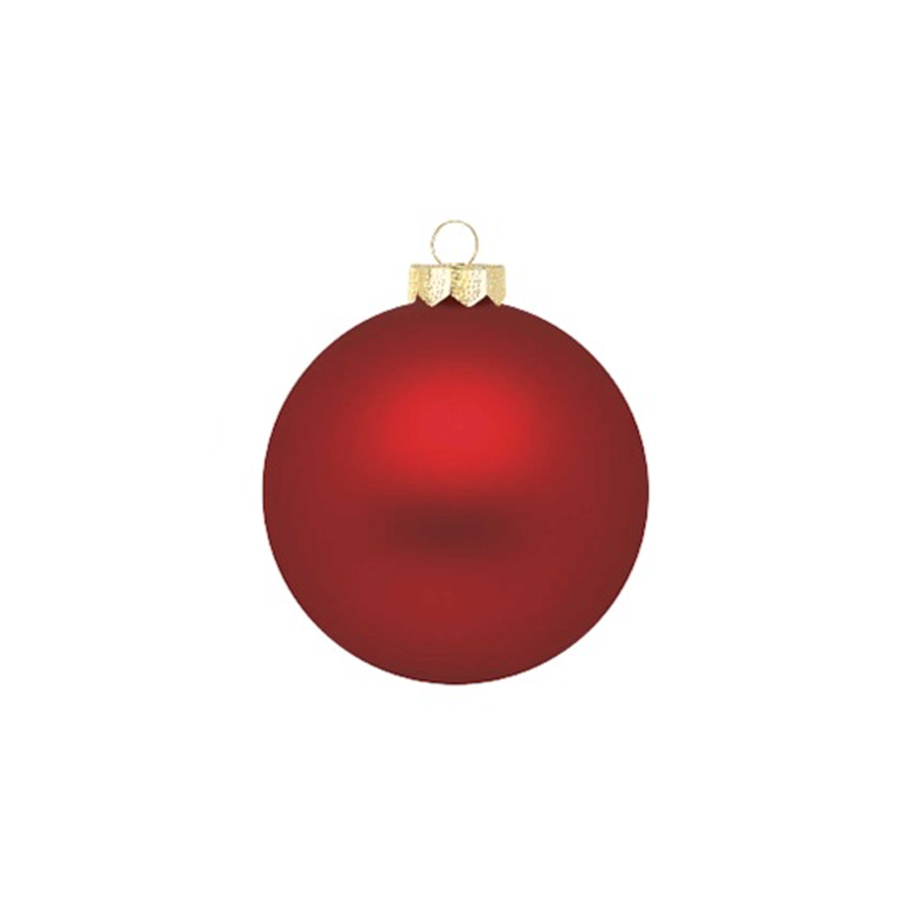 Inge Glas glazen kerstballen - Set van 12 - Rood - 8cm