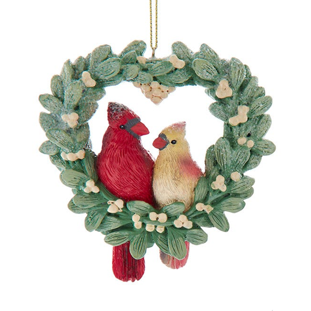 Kurt Adler kerstornament - Mistletoe krans met herten