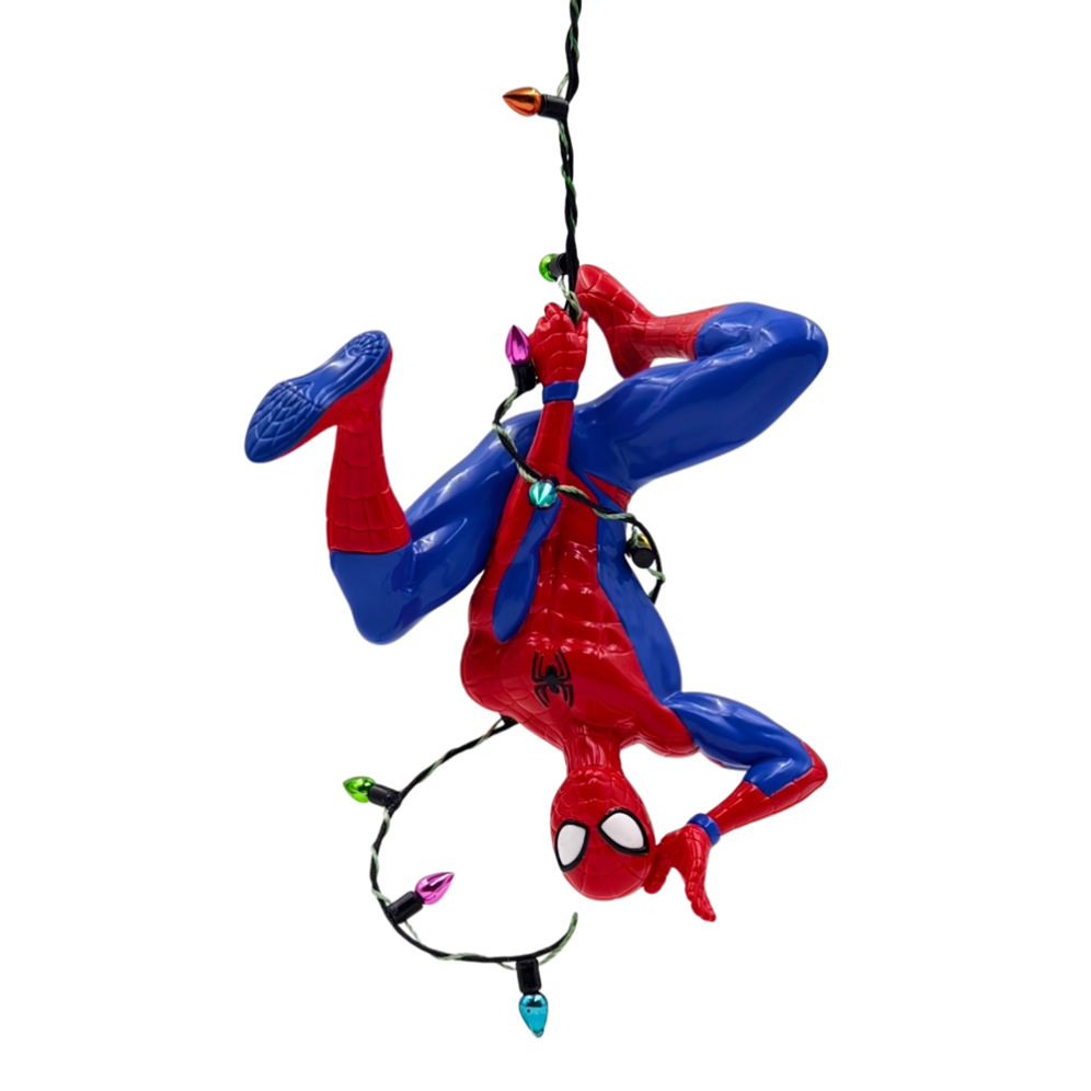 Marvel kerstornament - Spiderman aan kerstlampjes