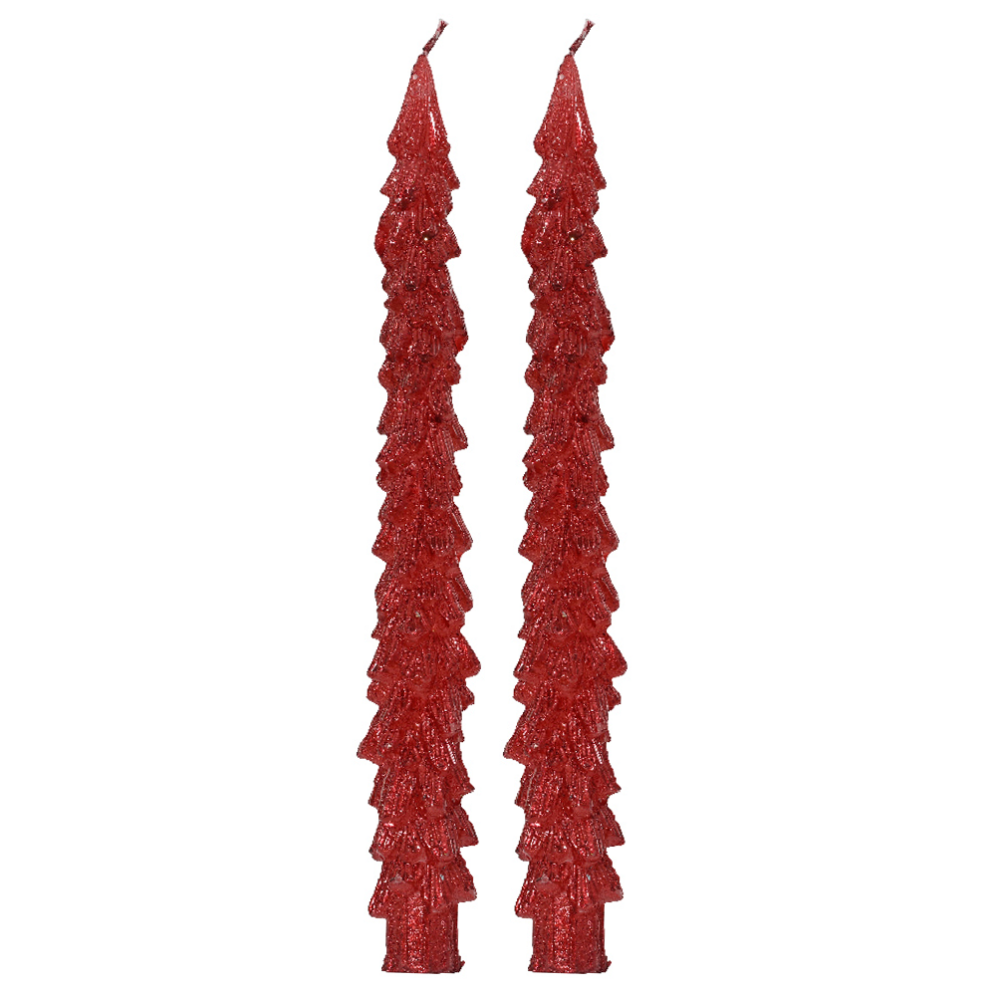 Decoris dinerkaars - Kerstboom - Set van 2
