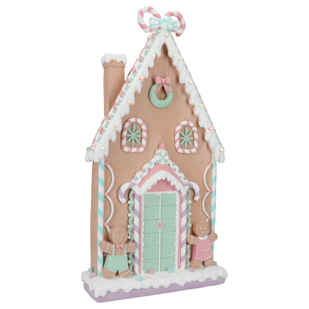 Timstor kerstbeeld - Gingerbread huis - Met LED
