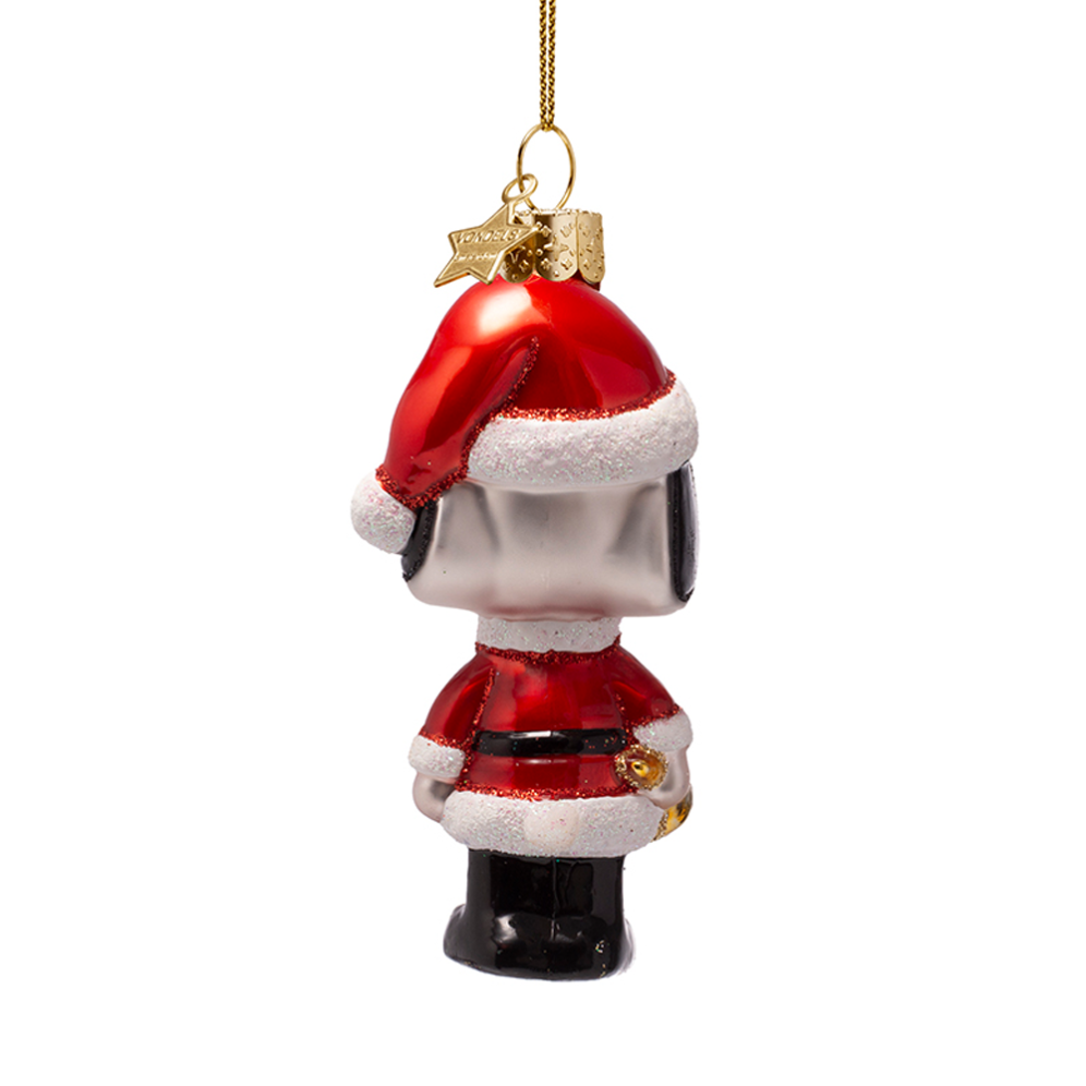 Vondels kerstornament - Snoopy - Met kerstmuts