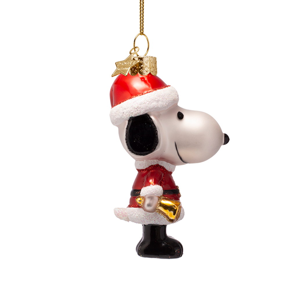 Vondels kerstornament - Snoopy - Met kerstmuts