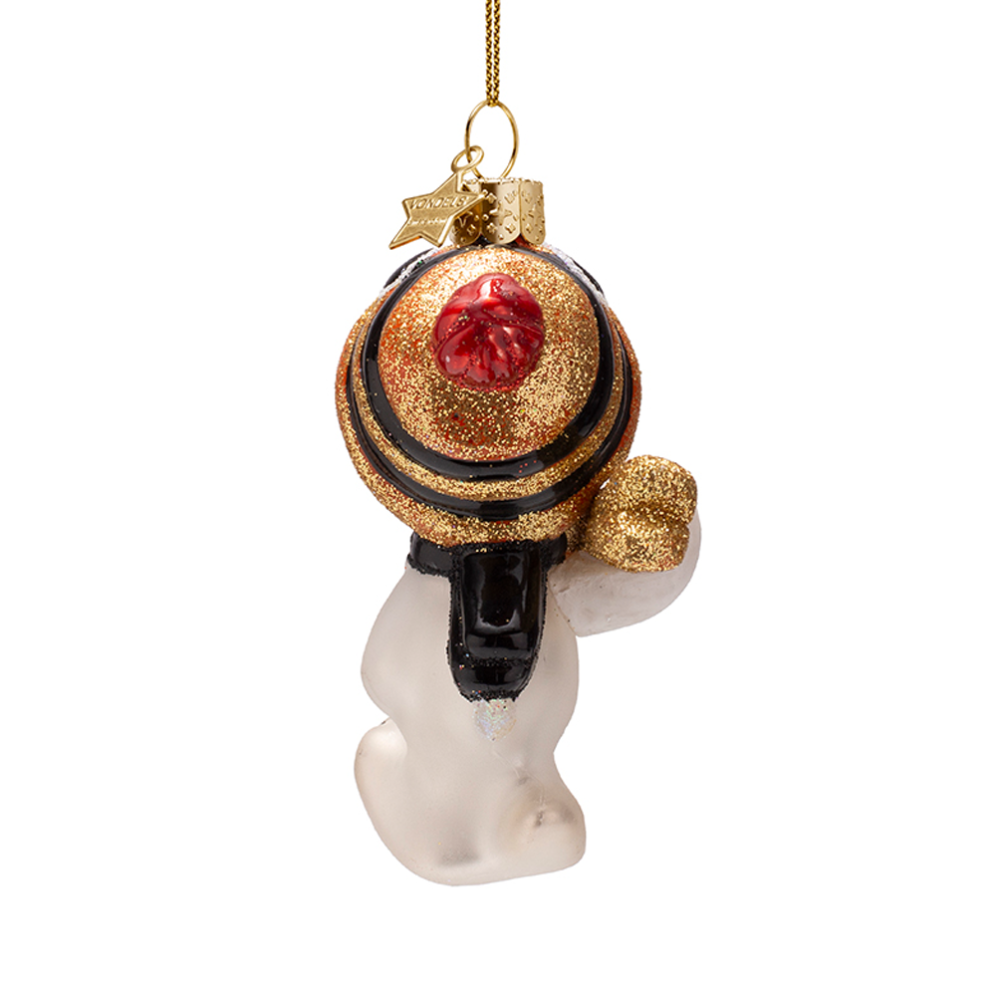 Vondels kerstornament - Snoopy - Met skies