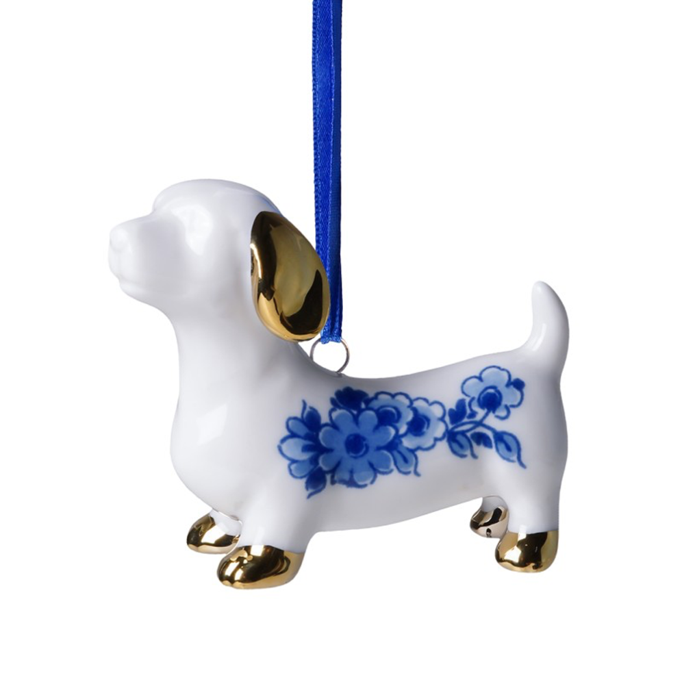 Heinen kerstornament - Teckel