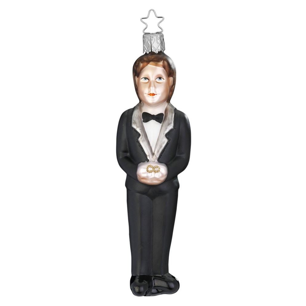 Inge Glas kerstornamenten - Huwelijk - Set van 4