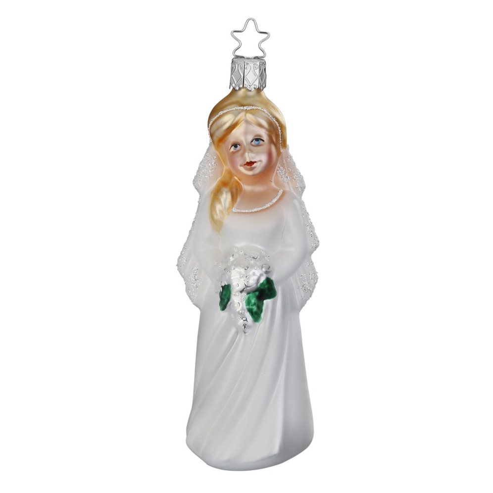 Inge Glas kerstornamenten - Huwelijk - Set van 4