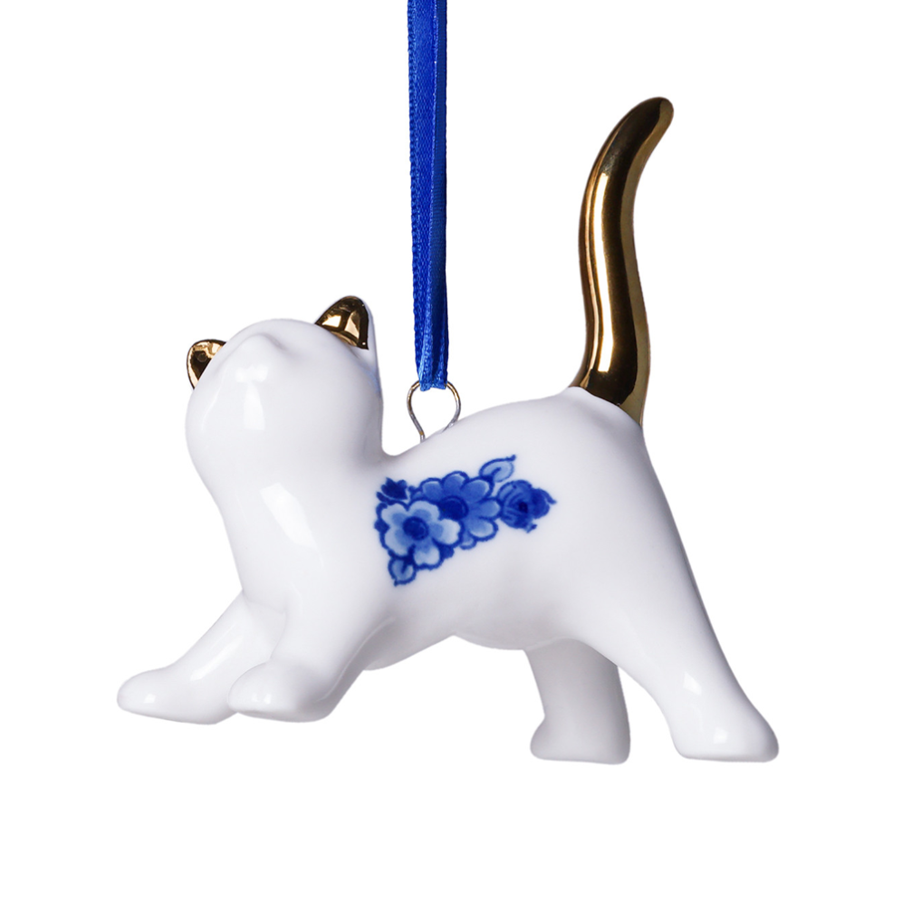 Heinen kerstornament - Kat