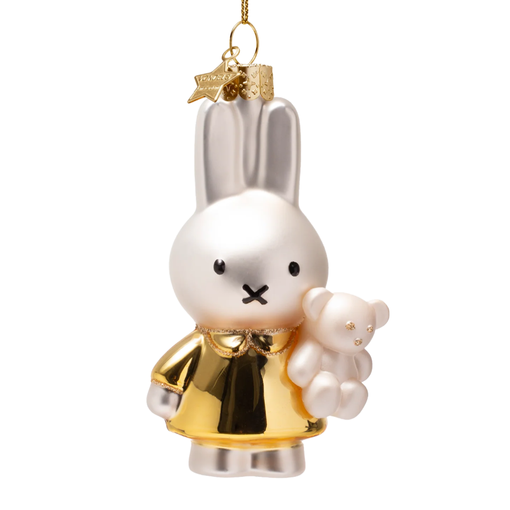 Vondels kerstornament - Baby Nijntje met beer